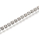 Браслеты-цепочки из нержавеющей стали 304 со стразами AJEW-B004-01B-A-3