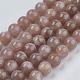 Chapelets de perles de sunstone naturelle naturelles G-J157-8mm-07-2