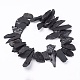 Natural Black Tourmaline Beads Strands G-M005-03-2