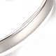 304 Stainless Steel Cuff Bangles STAS-I110-10-8mm-P-3
