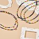 5 個 5 スタイル カラフルなキュービックジルコニア三日月チャーム ネックレス セット  女性のための天然混合宝石 & パール & ガラス ビーズ スタッカブル ネックレス  15.04インチ（38.2cm）  1個/スタイル NJEW-JN04070-2