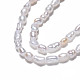 Fili di perle di perle d'acqua dolce coltivate naturali PEAR-N012-02H-3