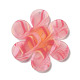 ツートンカラーのアクリルビッグペンダント  笑顔の花  ライトコーラル  55x50x4.5mm  穴：1.8mm OACR-B008-D03-3
