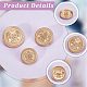 GORGECRAFT 30PCS 3 Sizes Gold Round Metal Buttons Vintage Crown Wheat Badge Blazer Button Set Antique 15mm 17mm 20mm Alloy Enamel Shank Snaps Accessories for Sewing Clothes DIY Crafts Suits Jackets BUTT-GF0001-23KCG-6