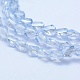 Chapelets de perles en verre électroplaqué EGLA-G018-S-4
