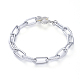 Set di gioielli per bracciali e collane con catena di graffette in alluminio SJEW-JS01093-2