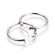 201 Stainless Steel Hoop Earrings with 304 Stainless Steel Pin EJEW-YW0001-04-P-2