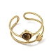 Нержавеющая сталь 304 с кольцом из натурального тигрового глаза RJEW-Z031-01H-02-2