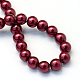 Baking Painted Pearlized Glass Pearl Round Bead Strands HY-Q330-8mm-39-4