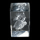 Figura de vidrio animal con grabado láser 3d. DJEW-R013-01D-2