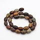 Fili ovali di pietra di picasso naturale / picasso di perline di Jasper X-G-M137-01-2