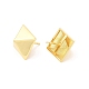 Orecchini a bottone piramidali in ottone da donna EJEW-P213-17G-3