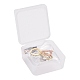 4 Pairs 4 Color Brass Micro Pave Clear Cubic Zirconia Leverback Earring Findings X1-ZIRC-ZZ0001-02-5