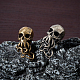 SUPERFINDINGS 2 Colors Skull Sword Lanyard Bead EDC Charm Bead Brass European Beads Large Hole Beads Paracord Cord Tool Bead 28.5x15x16.5mm for Keychain Bracelet Accessories KK-FH0004-59-2