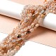 Chapelets de perles en agate naturelle de fleurs de cerisier G-I351-A07-4