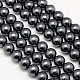 Hebras de cuentas redondas de perlas de vidrio teñidas ecológicas X-HY-A002-10mm-RB030-1