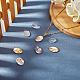 Unicraftale 40 set 2 colori 13x18mm vassoio ovale pendenti che fanno ciondoli in acciaio inossidabile e cabochon in vetro trasparente per collane creazione di gioielli DIY-UN0001-92-6
