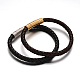 Leather Cord Braided Bracelet Making BJEW-E273-17M-1