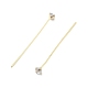 Латунные булавки из прозрачного кубического циркония с микропаве KK-M306-09G-04-3