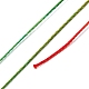 ラウンドワックスポリエステル糸ストリング  マイクロマクラメコード  ツイストコード  革縫い用  カラフル  0.55mm  約131.23ヤード（120m）/ロール YC-D004-02C-128-3
