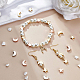 Benecreat 40 pièces 2 styles or rose étoile perles en laiton longue durée argent lune entretoise perles pour bracelet à bricoler soi-même collier boucle d'oreille fabrication de bijoux KK-BC0002-25-6