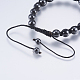 Bracelets réglables de perles tressées avec cordon en nylon BJEW-F308-50-3