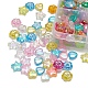 600pcs 15 styles de perles acryliques transparentes TACR-YW0001-36-5
