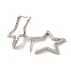 Серьги-гвоздики из латуни EJEW-R162-03P-01-2