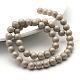 Round Shell Pearl Frosted Beads Strands BSHE-I002-8mm-22-3