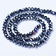 Electroplate Glass Beads Strands EGLA-A034-P1mm-B01-2