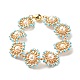 Bracelet lien fleur perle coquillage BJEW-JB08084-02-1