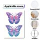 CRASPIRE Butterfly Wall Decals Colorful Wall Stickers Purple Window Stickers Waterproof Removable Vinyl Wall Art for Classroom Bedroom Living Room Decorations DIY-WH0345-016-4