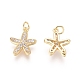 Charms in ottone ZIRC-L087-044G-2