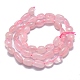 Natürlichen Rosenquarz Perlen Stränge G-O186-B-09-3