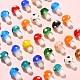 55 pièces 11 couleurs perles de chalumeau faites à la main aux champignons LAMP-CJ0001-47-6