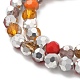 Electroplate Glass Beads Strands EGLA-P048-B06-3