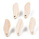 Boucles d'oreilles en bois de frêne EJEW-N017-011S-1