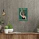 ブリキ看板ポスター  垂直  家の壁の装飾のため  刺激的な言葉のある長方形  女性の模様  300x200x0.5mm AJEW-WH0157-488-5