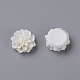 15MM White Flower Resin Cameo Cabochons for Finger Ring Making X-RB772Y-5-2