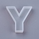 DIYシリコンモールド  レジン型  UVレジン用  エポキシ樹脂ジュエリー作り  ホワイト  文字.y  44x44x10mm X-AJEW-F030-04-Y-1