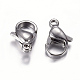 304 Stainless Steel Lobster Claw Clasps STAS-G035-B-1