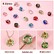Pandahall elite 16pcs 8 couleurs pendentifs en verre saint valentin GLAA-PH0002-24-4