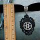 Моды готика ожерелье шерсти шнур короткое колье NJEW-N0052-280-3