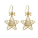 Eco-Friendly Five-Pointed Star Iron Pendants Dangle Earrings EJEW-PH01401-04-1