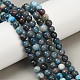 Круглые бусины пряди природного апатита G-K068-02-6mm-01-5