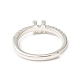 Прозрачное регулируемое кольцо с буквой из прозрачного циркония RJEW-C052-01P-M-3