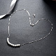 925 стерлингового серебра перлы раковины из бисера ожерелья NJEW-BB18719-5