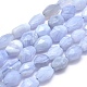 Chapelets de perles en agate avec dentelle bleue naturelle G-O170-29-1