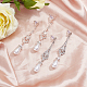 Anattasoul 2 paio di orecchini pendenti con perle in plastica di 2 colori con strass EJEW-AN0004-19-7