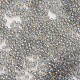 TOHO日本のシードビーズ  ラウンド  11/0  透明なレインボーブラックダイヤモンド  2x1.5mm  穴：0.5mm  約900個/10g X-SEED-K008-2mm-176-2